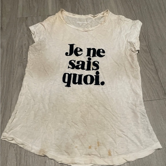 Zadig & Voltaire Tops - Zadig & Voltaire Cream Graphic Tee